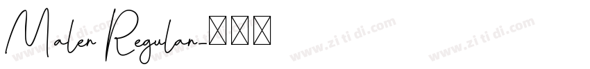Maler Regular字体转换